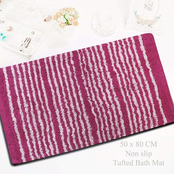 The Home Talk Cotton Morocco Door Mat Water Absorbent Ultra Soft Mats Non-Slip
