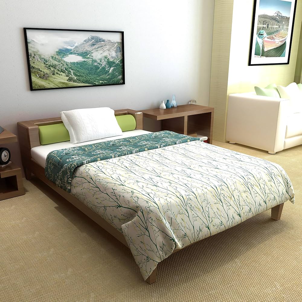 Divine Casa 120 GSM Microfiber Single Bed Comforter Soft & Lightweight Reversible AC Blanket Colour Beetle Grey