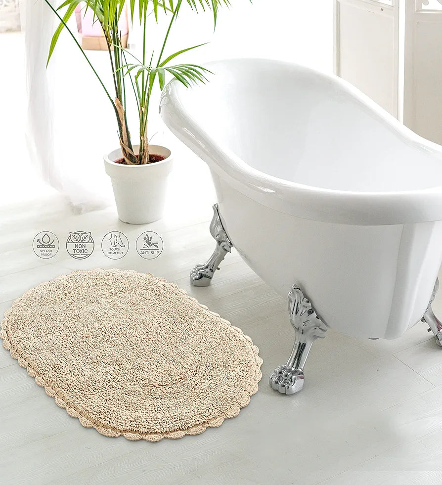 Sashaa World Super Soft Reversible Bath Mat/bathroom Rug