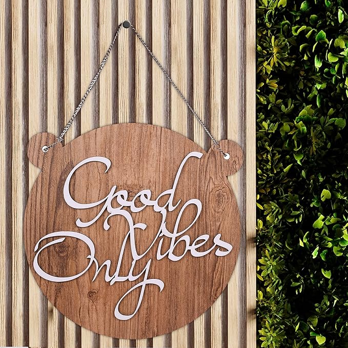 Sehaz Artworks Wooden Wall Hangings Home Décor Items Home Decoration Items GoodVibe-WHT