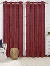 Saral Home Pacman Chenille Blackout Door Curtains 2pc Maroon