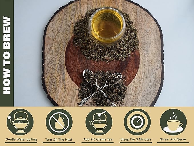 Brewed Leaf Natural and Fresh Mint Tea - 100 gms