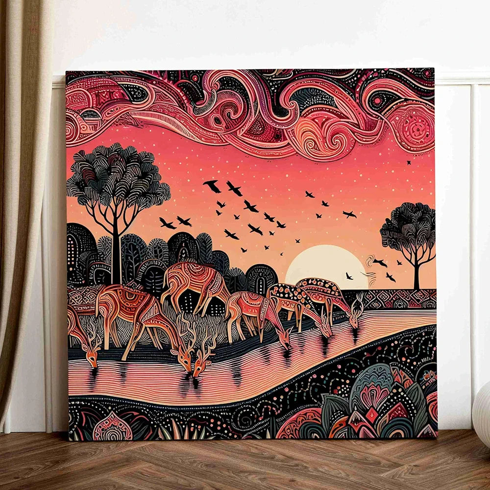 Livin'luxe Paintings Jungle Modern Art Canvas Home Decor Wall Paintings With Frame Painting