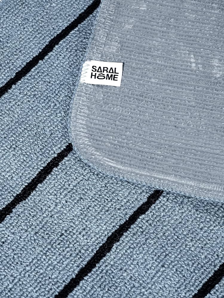 Saral Home Rectangular Striped Soft PP Yarn Durable & Washable Multipurpose Runner
