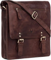 Leather 11.5 inch Messenger Bag for Men I Multipurpose Bag I Office Bag I Travel Bag with Adjustable Strap | Brown Colour