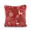 Sashaa World Reindeer Print Cushion Cover Pillow Cover For Living Room Colour Red