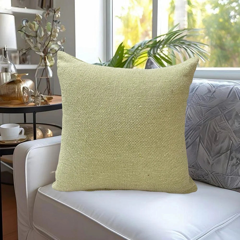 Sajavat Home Cotton Cushion Cover Colour Beige & Olive