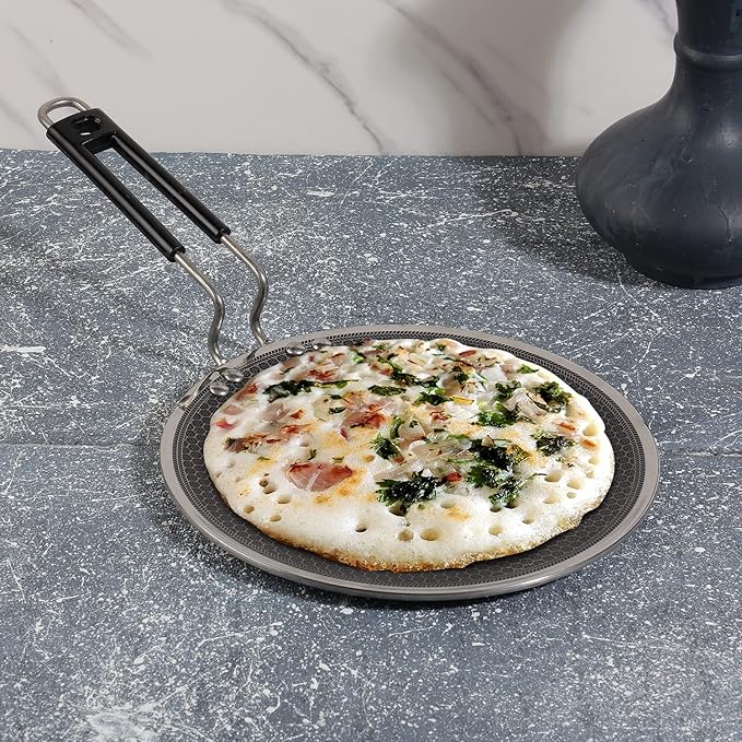 Vinod SAS Pro Platinum Triply Stainless Steel X Tawa - 25 cm | 4.0 mm Thick | Hexa Design