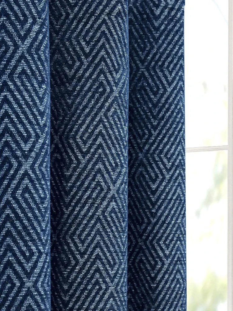 Saral Home Pacman Saral Home Chenille Blackout Window Curtains 2pc Navy