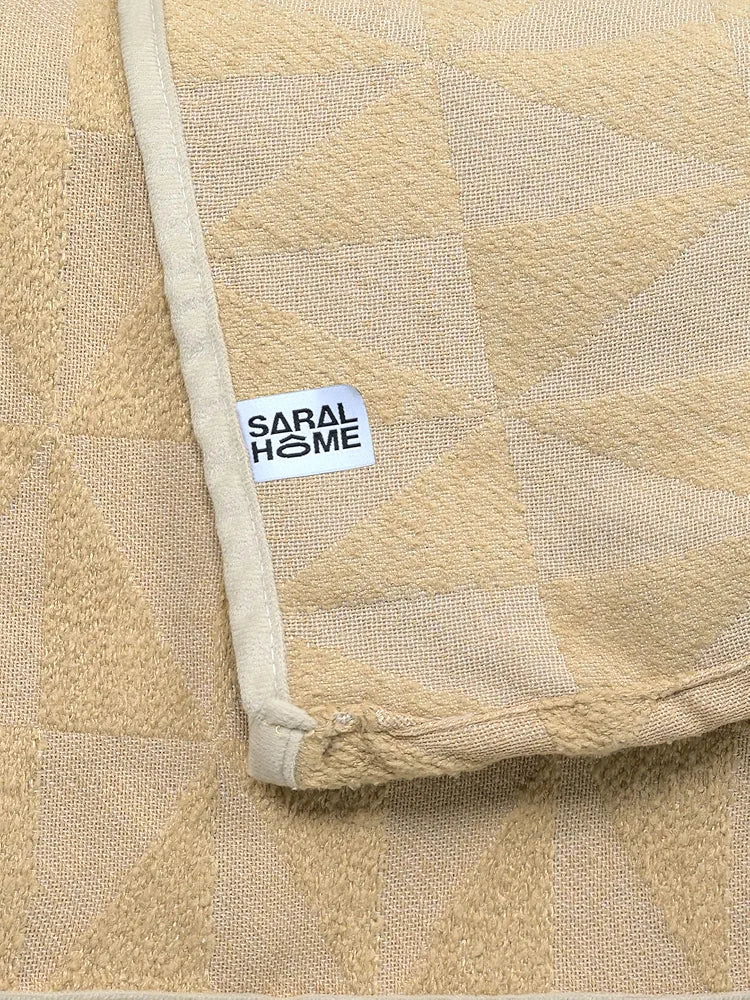 Saral Home Soft Microfiber 1 Seater Sofa Cover Throw Colour Beige