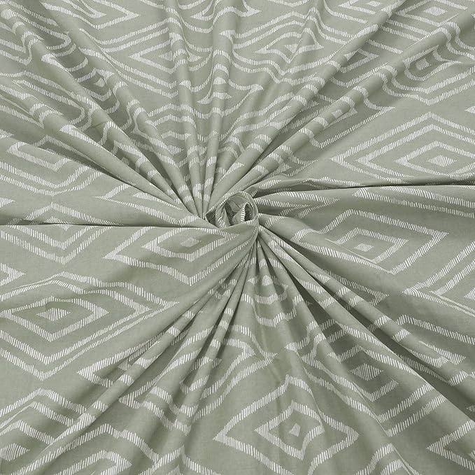 Huesland by Ahmedabad Cotton 144 TC Cotton Bedsheets for King Size Bed with 2 Pillow Covers | Sage Green