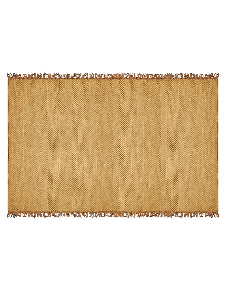 Saral Home Easy Living Velvet Chevron Sofa Throw Gold
