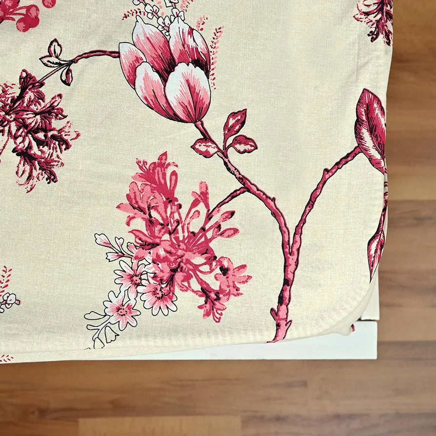 Divine Casa Floret 100% Cotton King Fitted Bedsheet 144 TC Deep Pocket Design Soft & Breathable Fabric Colour Summer Fern