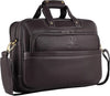 Classic Leather 16 inch Laptop Messenger Bag for Men I Office Bags I Travel Bags I Carry Handles with Adjustable Strap | Dark Brown