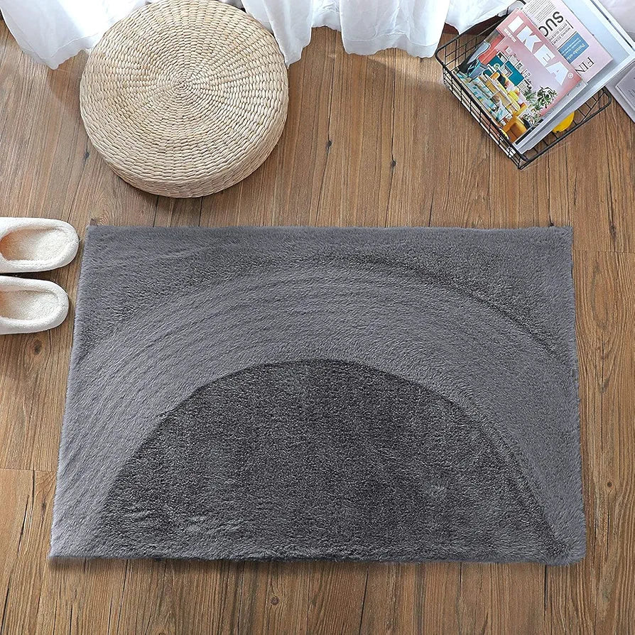 Luxe Home International Ruffle Bath Mat 40X60 Cm Colour Grey