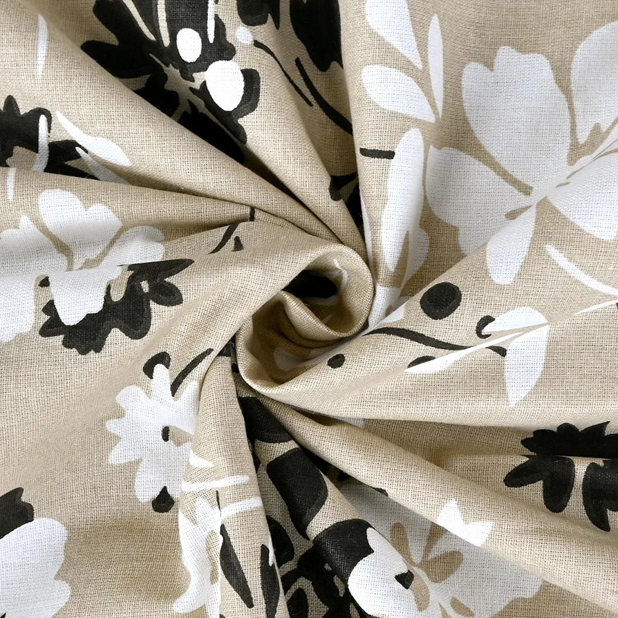 Divine Casa Floret 100% Cotton Single Kids Dohar 120 GSM Soft & Lightweight Throw Blanket Cozy & Breathable Bedding Colour Ivory Sunflowers