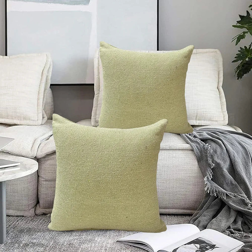 Sajavat Home Cotton Cushion Cover Colour Beige & Olive