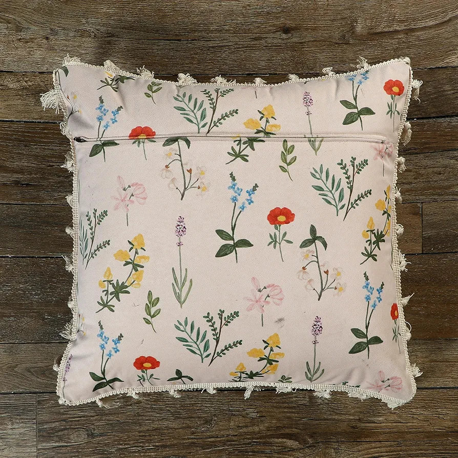 Ishro Home Premium Cushion Cover Colour Blooming Cranes Bill