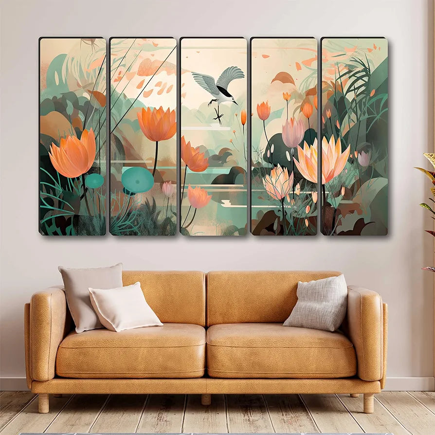 Livin'luxe Multiple Frames Beautiful nature scenery Wall Painting XL35306