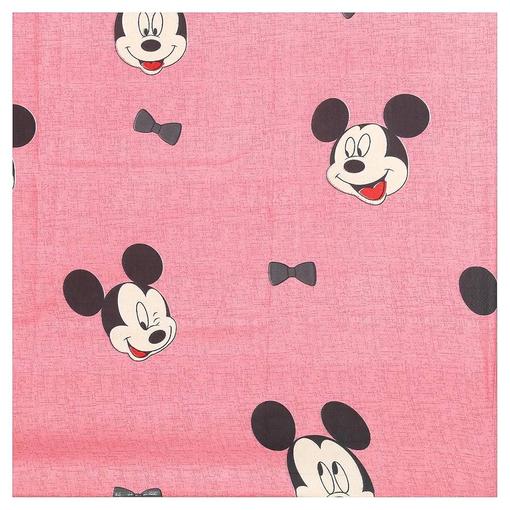 Kuber Industries Cotton Single Bedsheet with 1 Pillow Cover Wrinkle Bedroom Pink