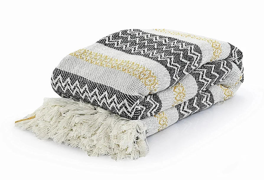Sashaa World Geometric Sofa Throw Blanket Multicolour