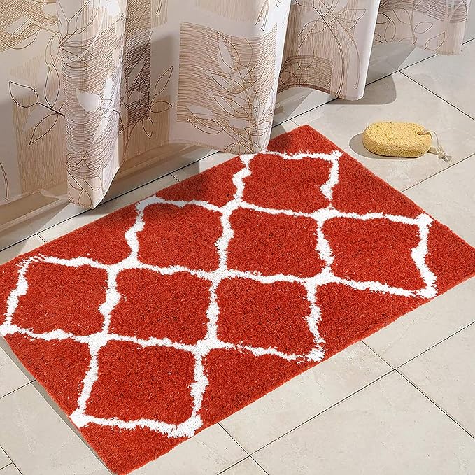 The Home Talk Cotton Stripes Bathmats Water Absorbent Runners Floor Mats