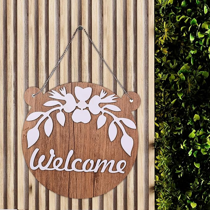Sehaz Artworks Wooden Wall Hangings Home Décor Items Home Decoration Items Welcome-WHT