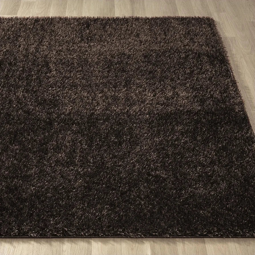 Ishro Home Premium Fuzzy Shag Carpet for Hall Rugs for Living Room Carpets for Living Room Colour Classic Brown