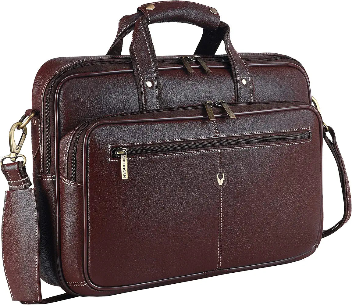 WildHorn Leather Laptop Messenger Bag for Mens