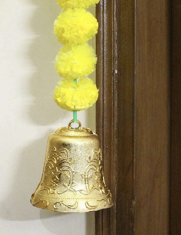 Artificial Marigold Fluffy Flower Garlands Door Toran Set/Door Hangings - Yellow