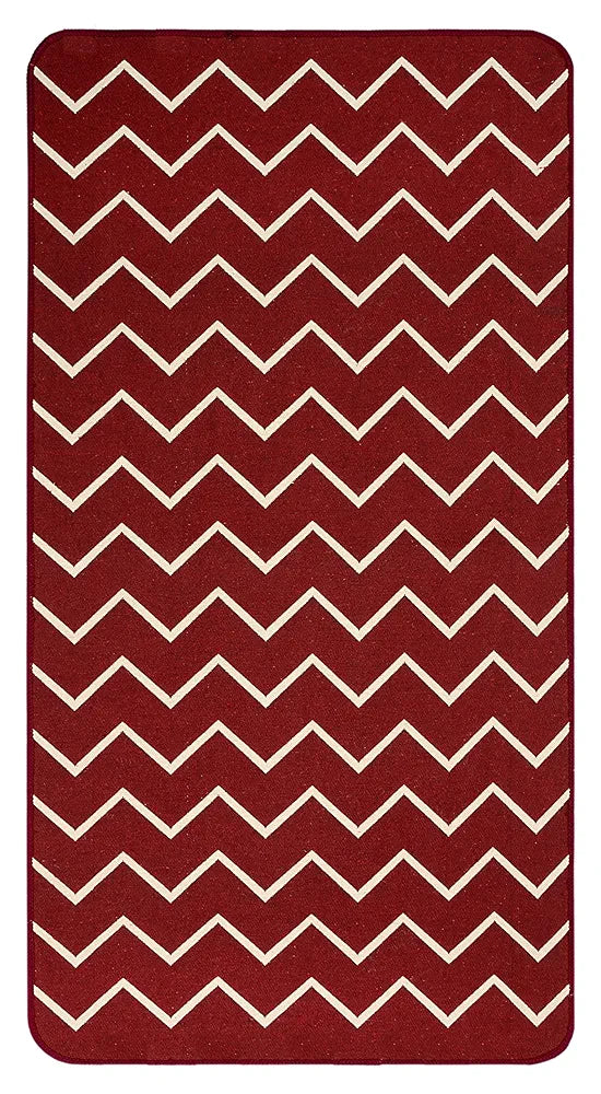 Saral Home Zig Zag Designer Soft Cotton Durable & Washable Multipurpose Runner