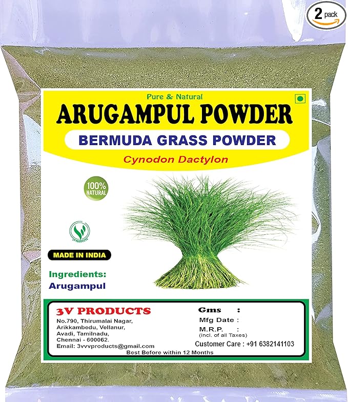 3V  Products  Arugampul Powder - 100 gms - Pack Of 2