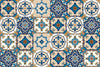 Indian Royals Hexagun Art Blue Kitchen Wallpaper Oil Proof Waterproof Haxagon Wallpaper