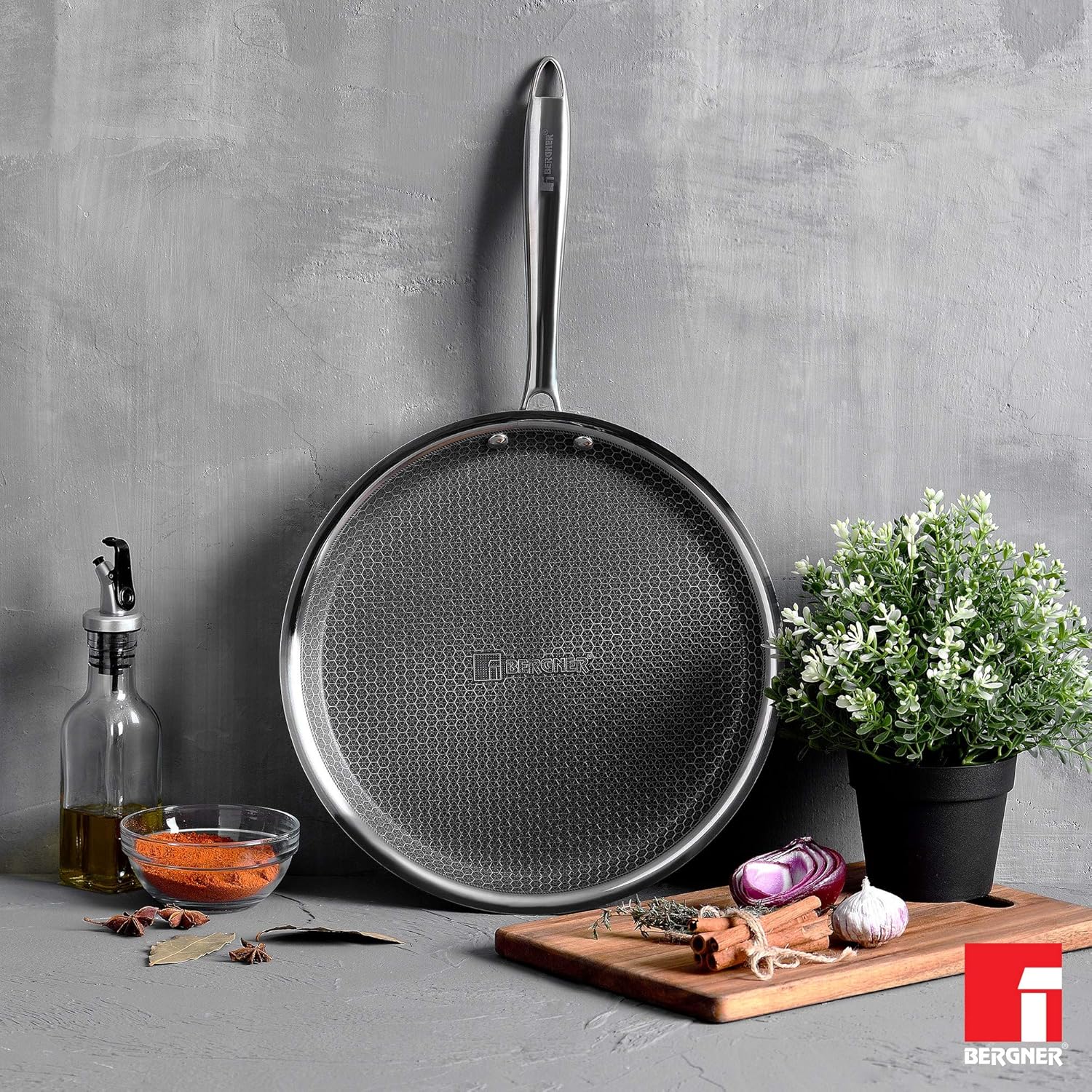 Bergner Hitech Triply Non-Stick 30 cm Dosa Tawa