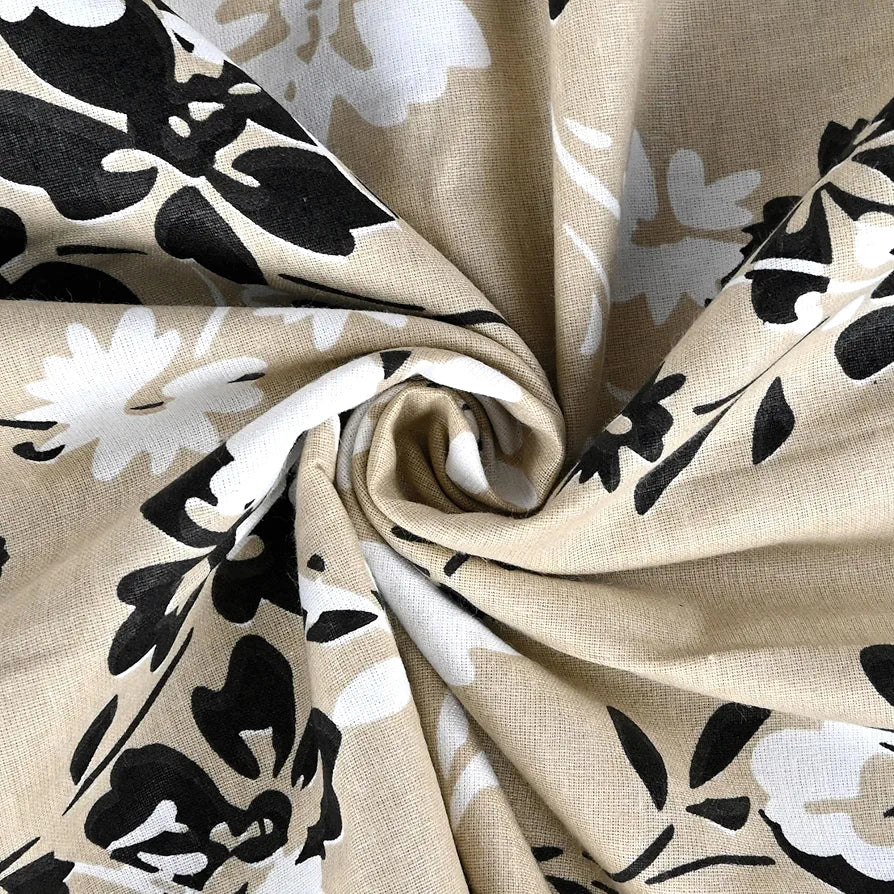 Divine Casa 100% Cotton Single Bed Dohar Ultra-Soft AC Blanket Lightweight Reversible Quilt Colour Ivory & Sunflower Yellow