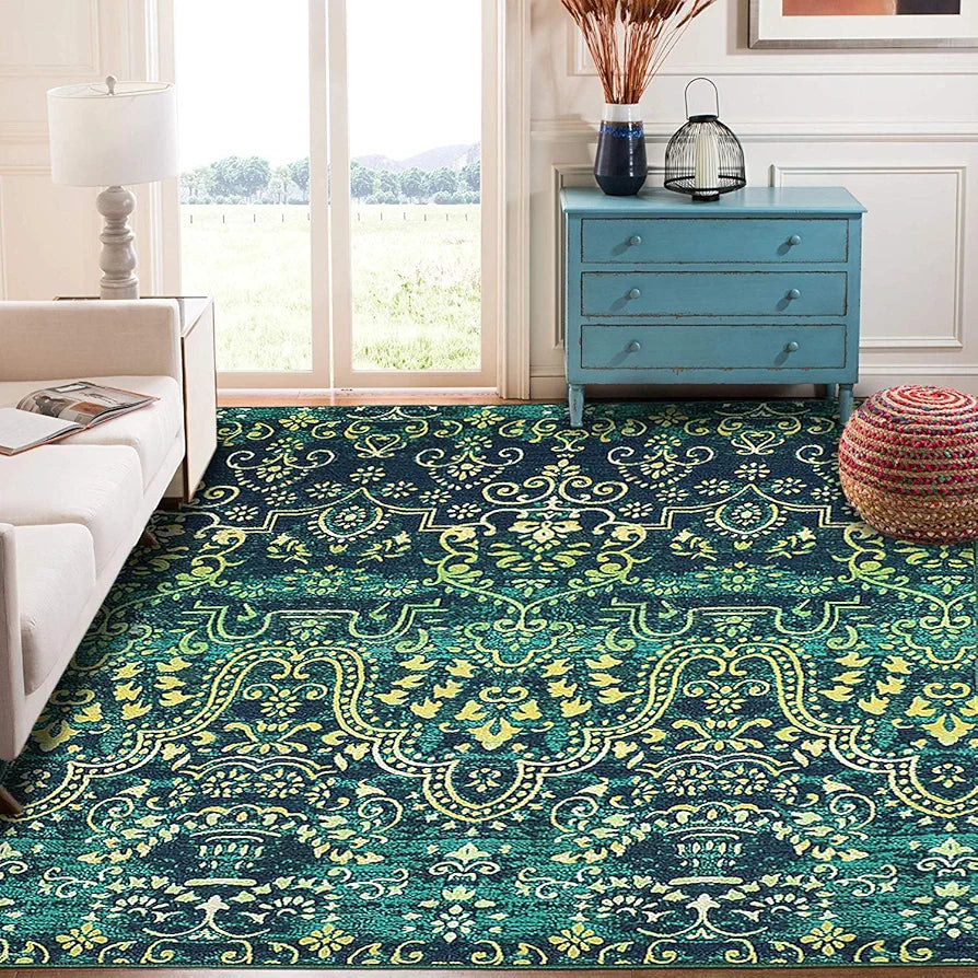 Status Contract 3D Printed Carpet Rug Runner with Anti Slip Backing Polyester