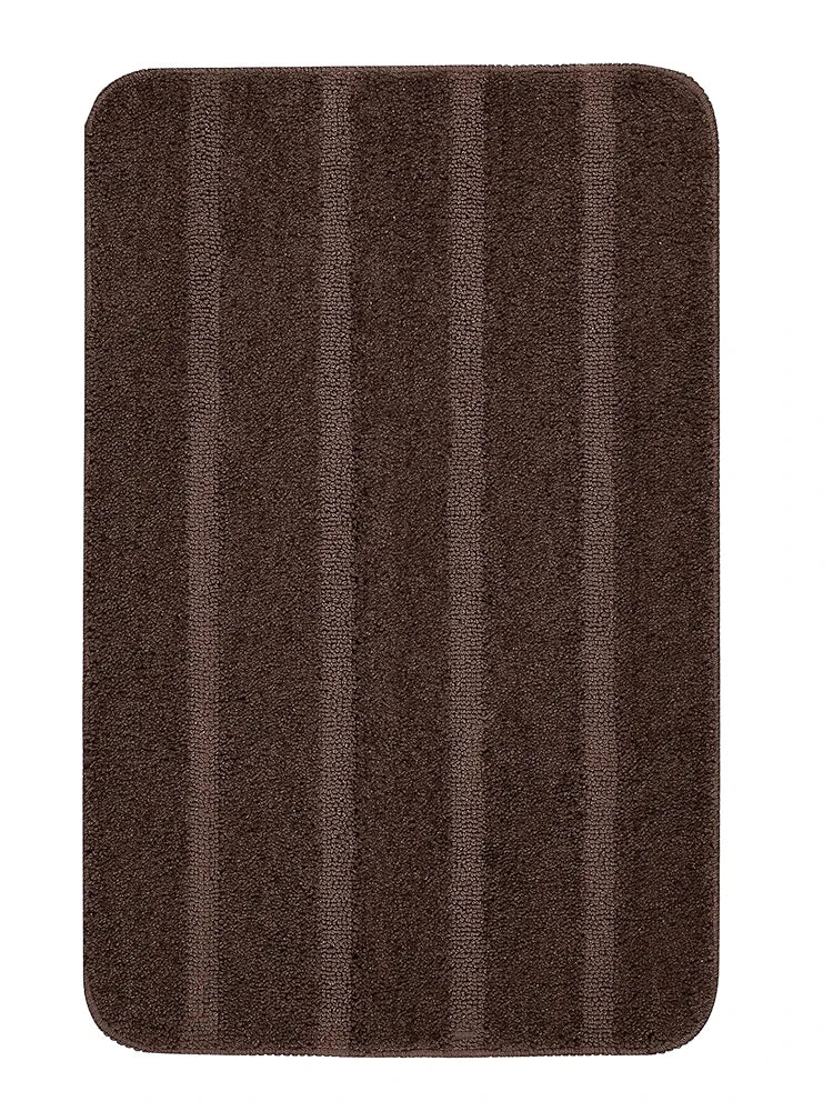 Saral Home Microfiber Soft Anti Slip Water Absorbent Door Mat & Bath Mat Colour Brown (Pack Of 2)