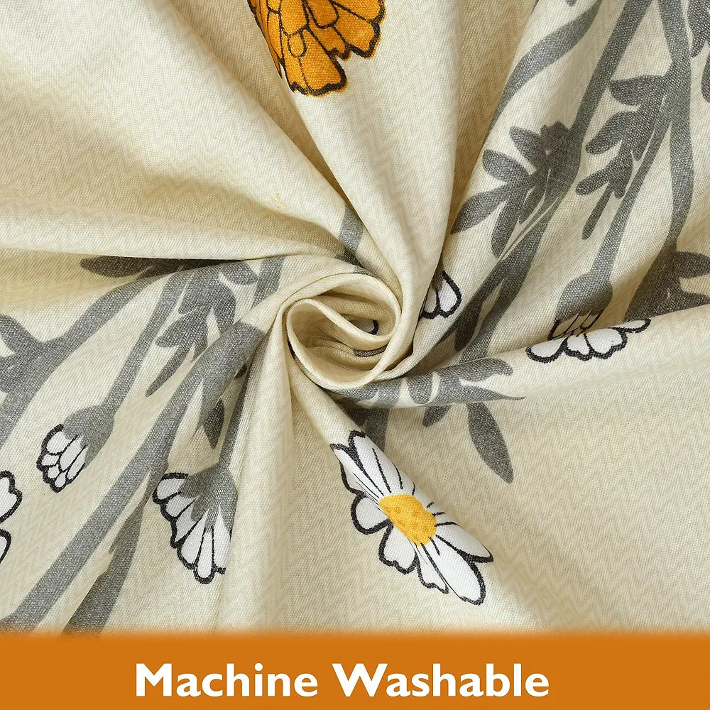 Fresh From Loom Fitted King Size Bedsheet Set Anti Fade 240 TC 2 Pillow Covers Pink Floral Design