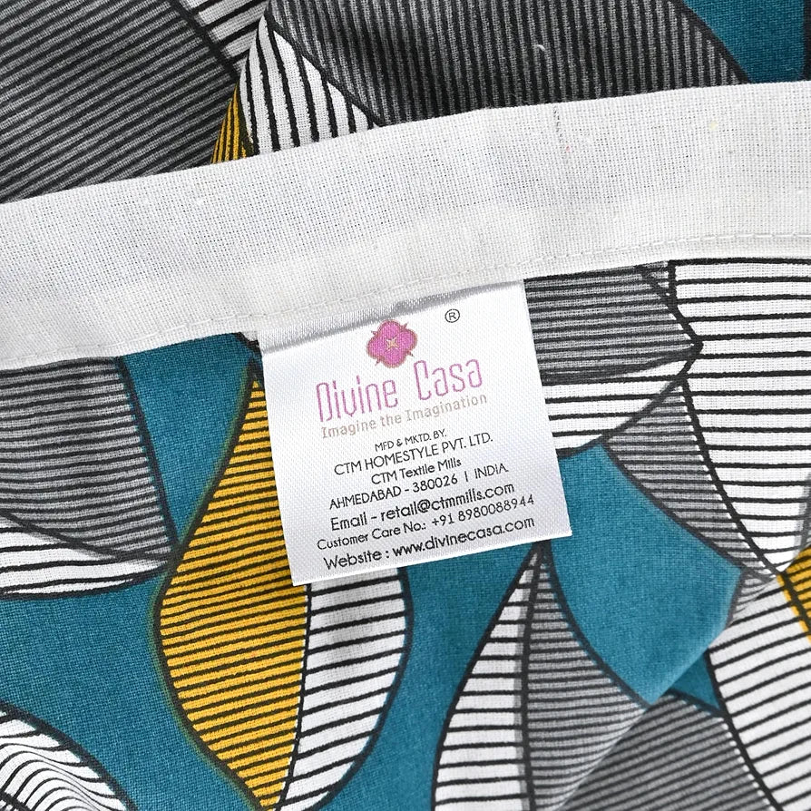 Divine Casa Floret 100% Cotton Single Dohar 120 GSM Soft & Lightweight Throw Blanket Colour Woody Petals