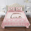 Kuber Industries Double Bedsheet with 2 Pillow Covers 160 TC Premium Cotton Photo Frame Cycle Pink