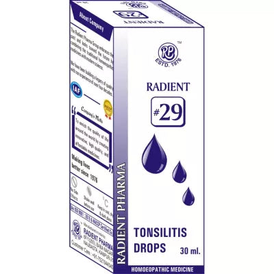 Radient 29 Tonsilitis Drops - 30 ml