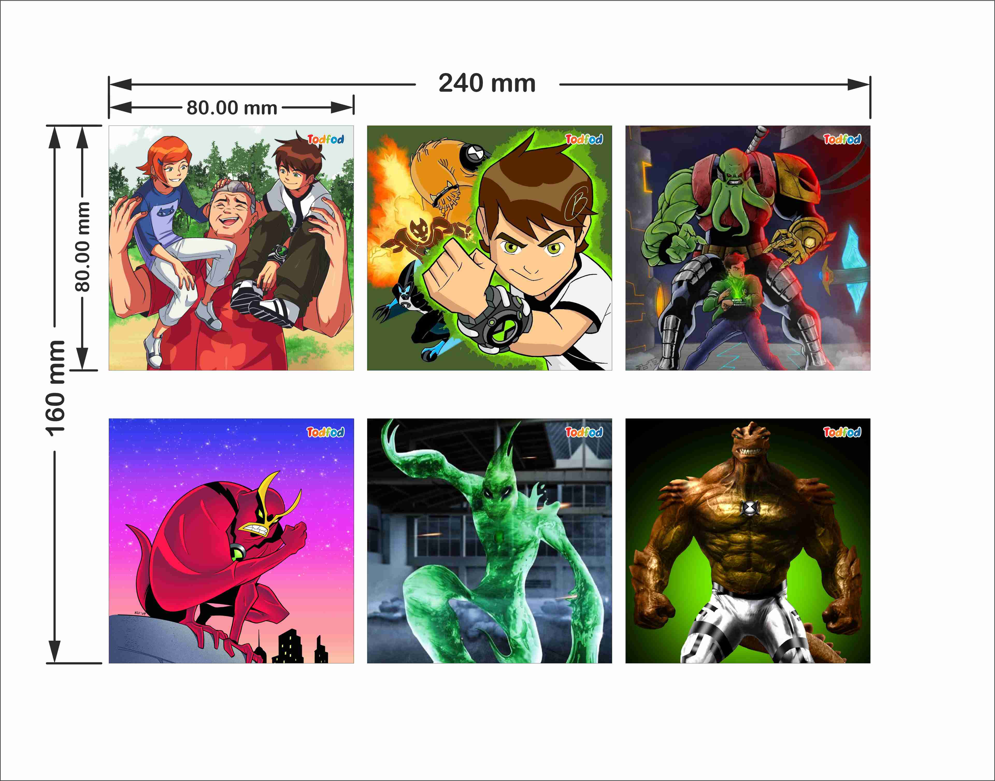 Wooden Jigsaw Puzzles - Ben 10 Anime Cartoon Characters