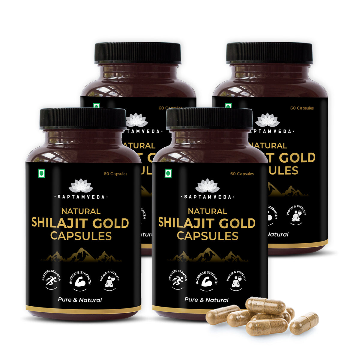 Saptamveda Shilajit Gold Capsule - 60 tabs