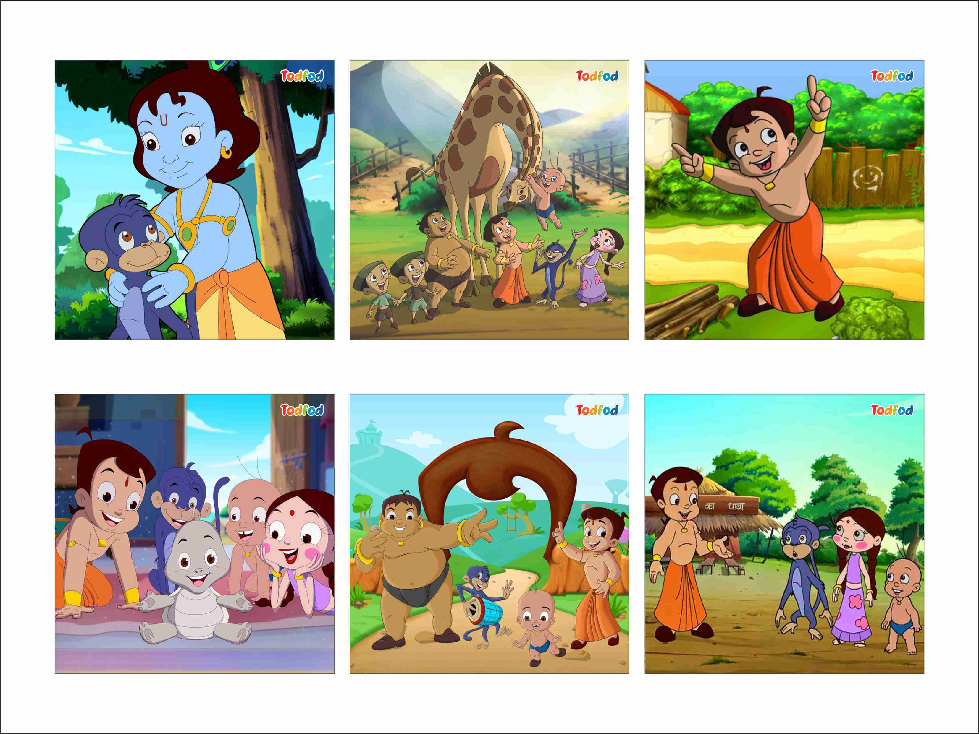 Wooden Jigsaw Puzzles - Chota Bheem & Friends Anime Cartoon Characters