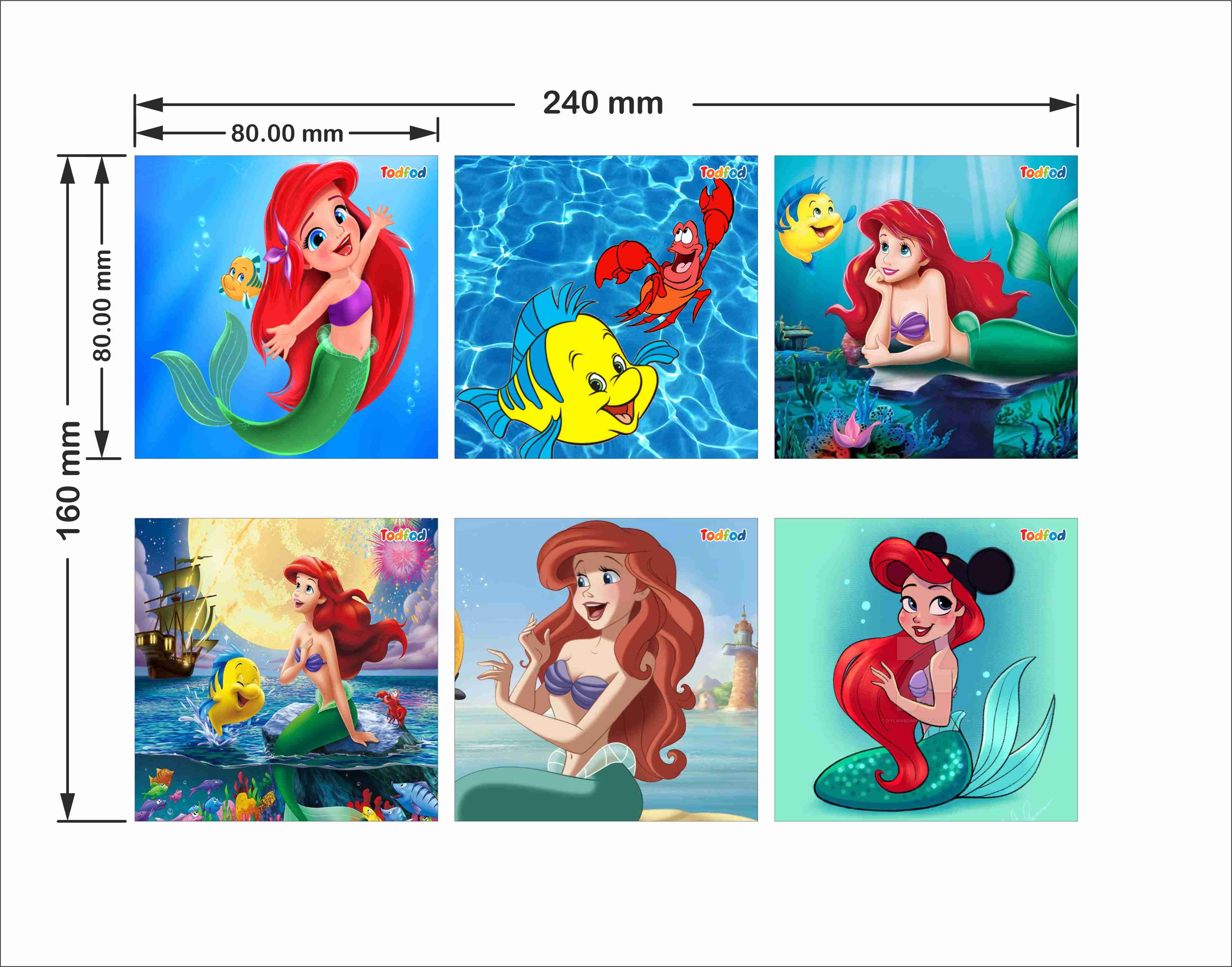 Wooden Jigsaw Puzzles - Ariel and Friends Disney Anime Cartoon Characters
