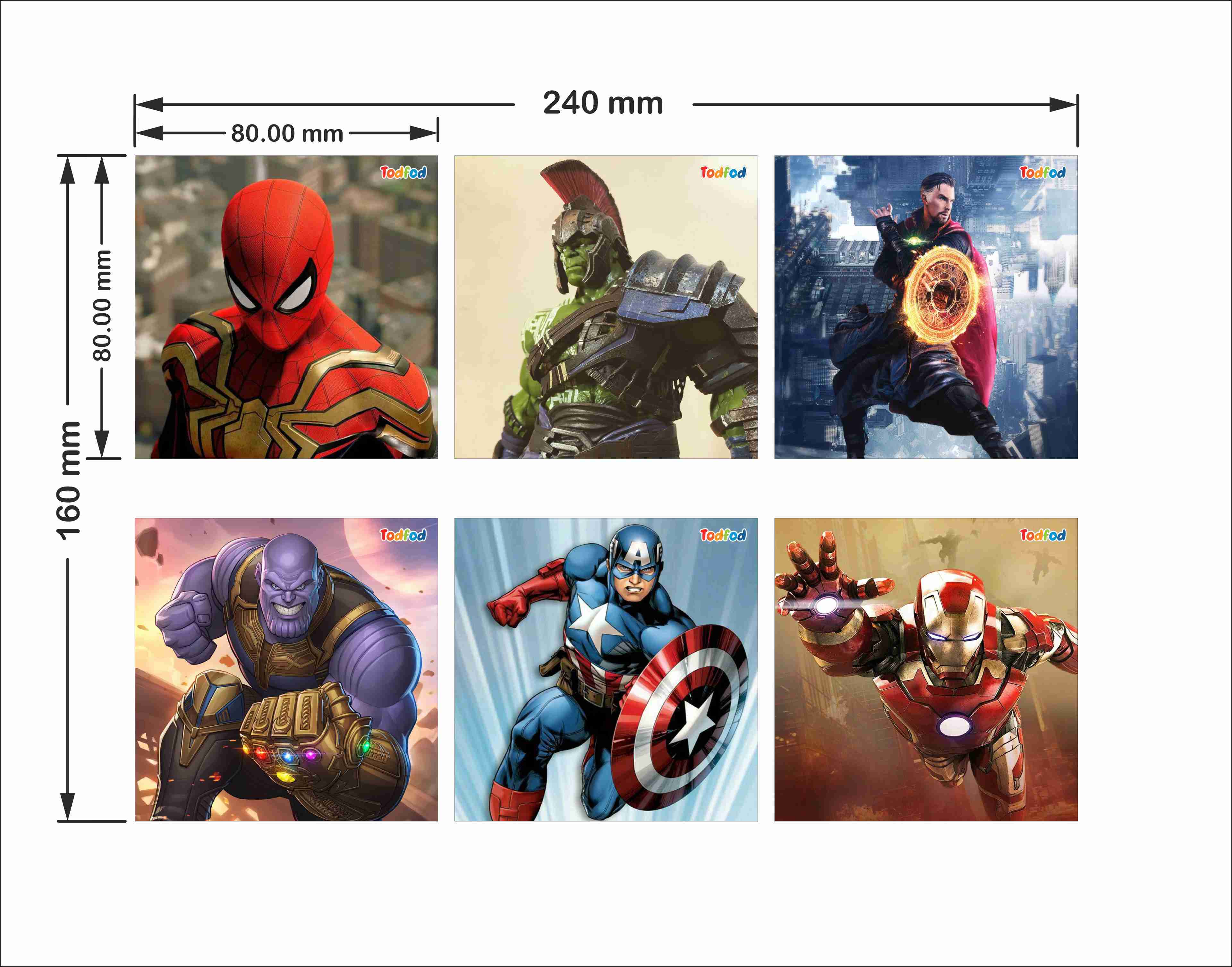 Wooden Jigsaw Puzzles - Marvel Avengers Anime Cartoon Characters for Kids (54 Pieces)