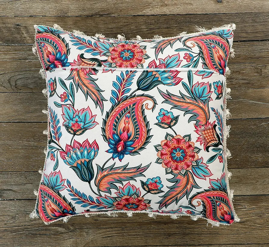 Ishro Home Premium Cushion Cover Colour Paisley Fiesta