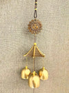 Chime for Home Positive Vibes 3 Brass Bells Hanging Wind Chime Golden