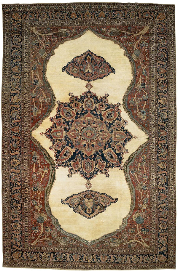 Ishro Home Premium Carpet For Hall, Bedroom, Living Room Pattern Gul Farang