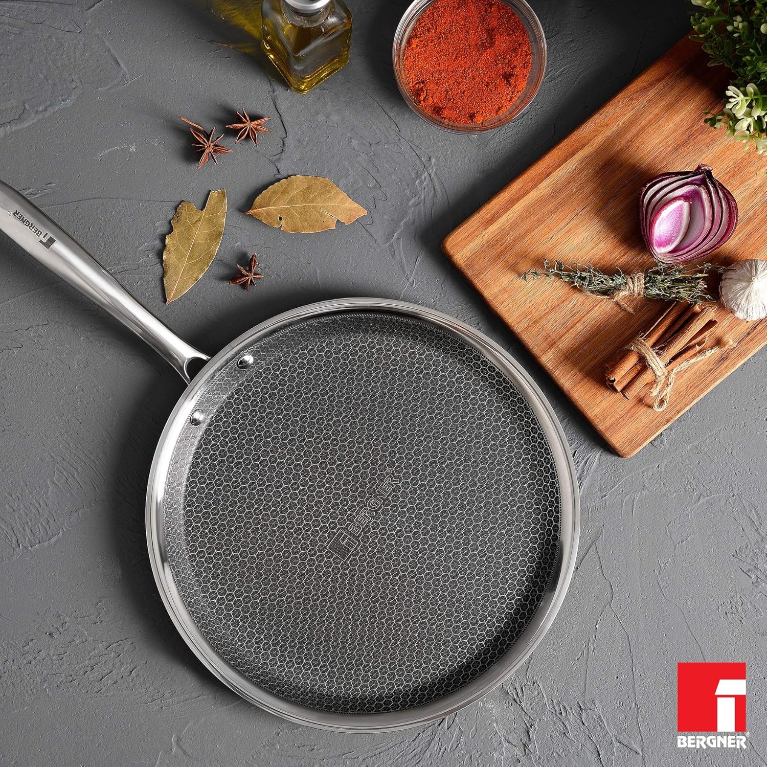 Bergner Hitech Triply Non-Stick 30 cm Dosa Tawa